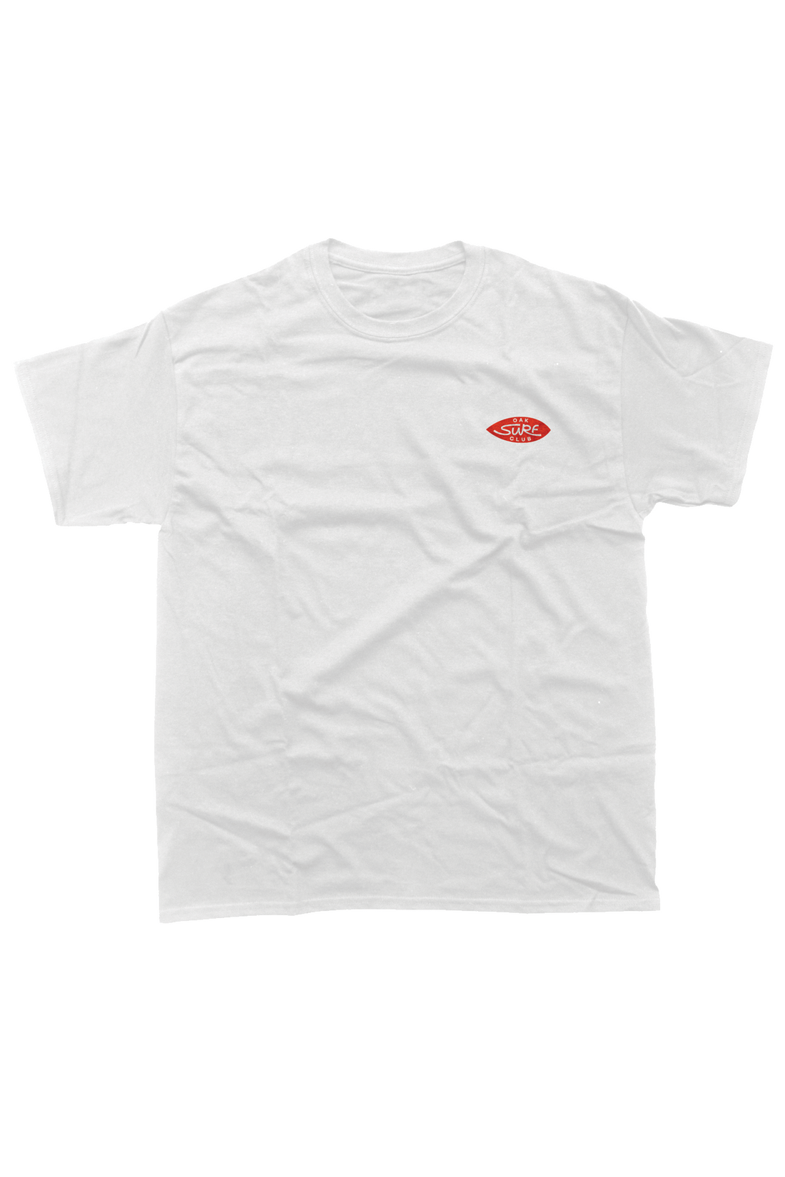 OAK SURF CLUB UNISEX OG TEE - WHITE/RED TSHIRT OAK SURF CLUB   