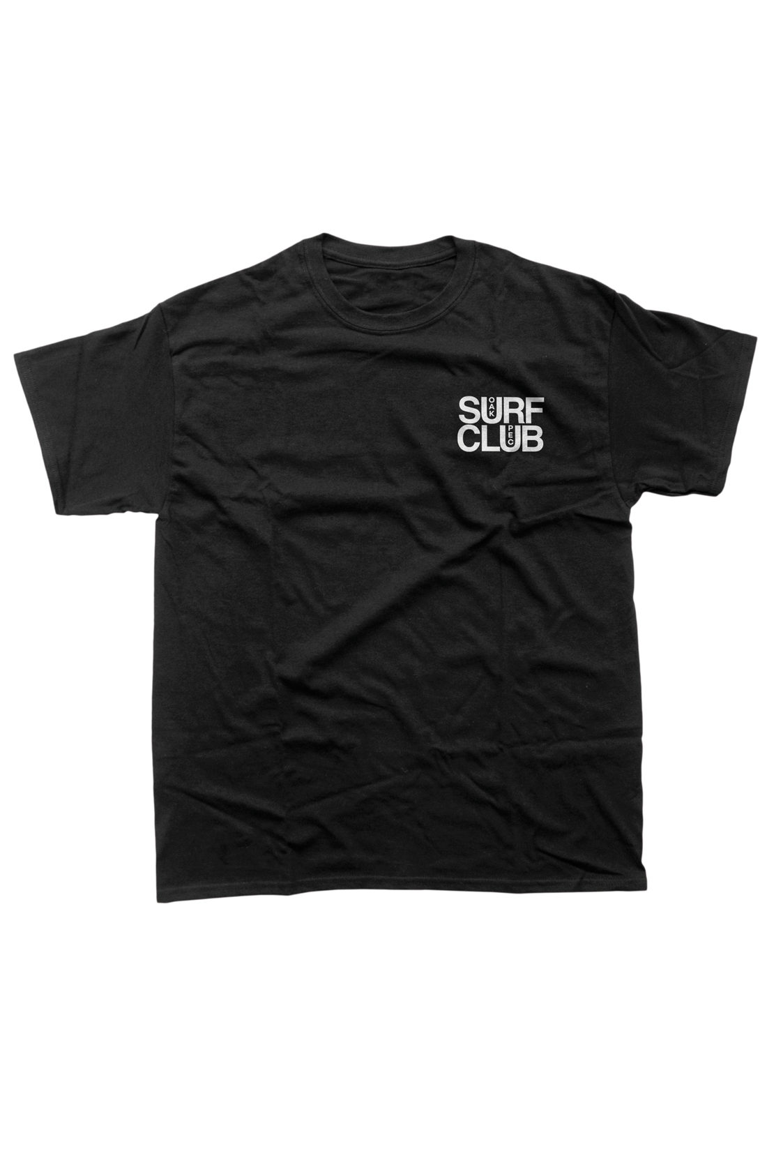 OAK SURF CLUB UNISEX PEC TEE - BLACK TSHIRT OAK SURF CLUB   