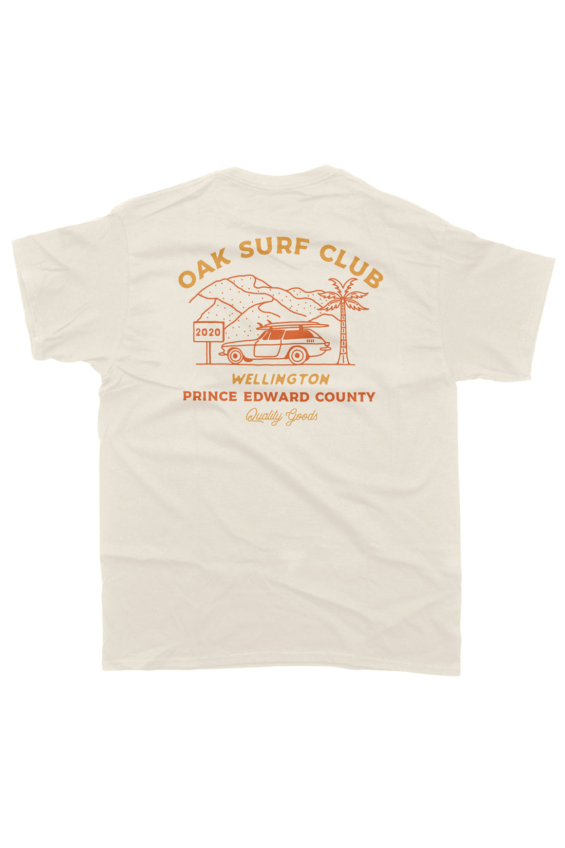 OAK SURF CLUB SANDBANKS TEE - NATURAL TSHIRT OAK SURF CLUB   