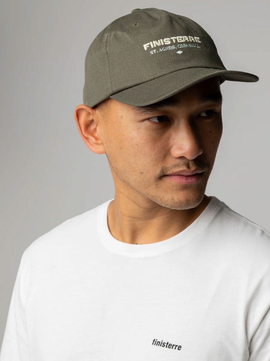 FINISTERRE LETTERPRESS UNSTRUCTURED CAP - DARK OLIVE HATS FINISTERRE