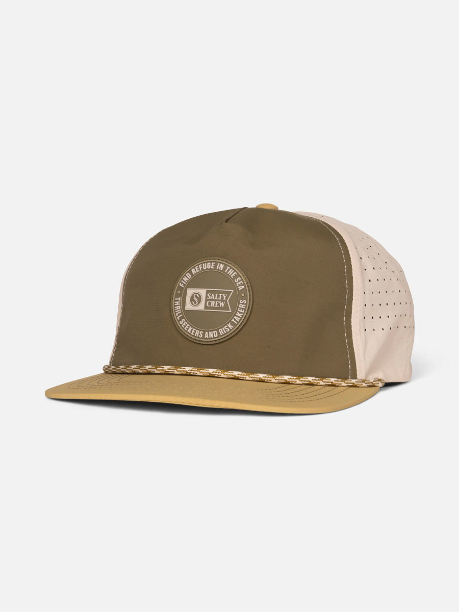 SALTY CREW TOPSHOT SNAPBACK - OLIVE/GOLD HATS SALTY CREW