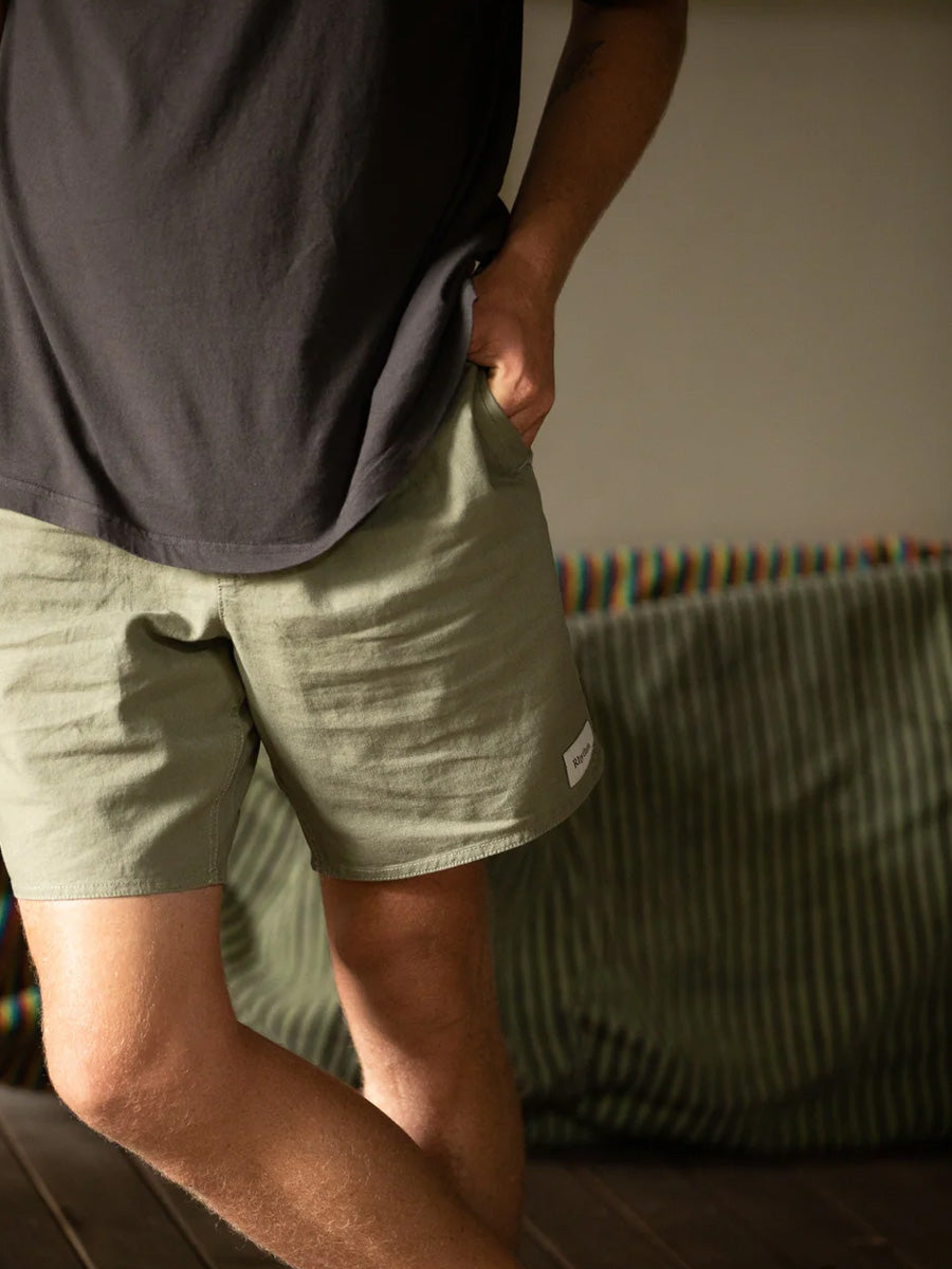 RHYTHM CLASSIC LINEN JAM SHORT - OLIVE SHORTS RHYTHM