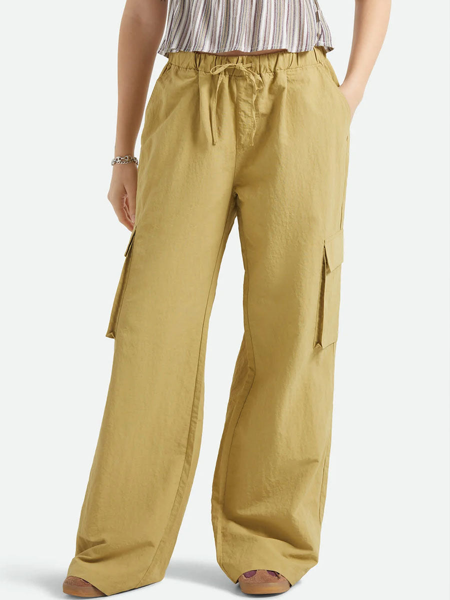 BRIXTON THE JETT CARGO WIDE LEG PANT - OLIVE STONE PANT BRIXTON
