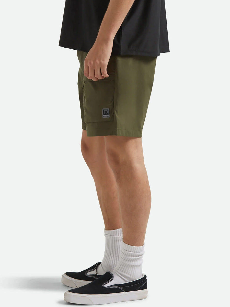 BRIXTON JOURNEY UTILITY SHORT - DARK OLIVE SHORTS BRIXTON