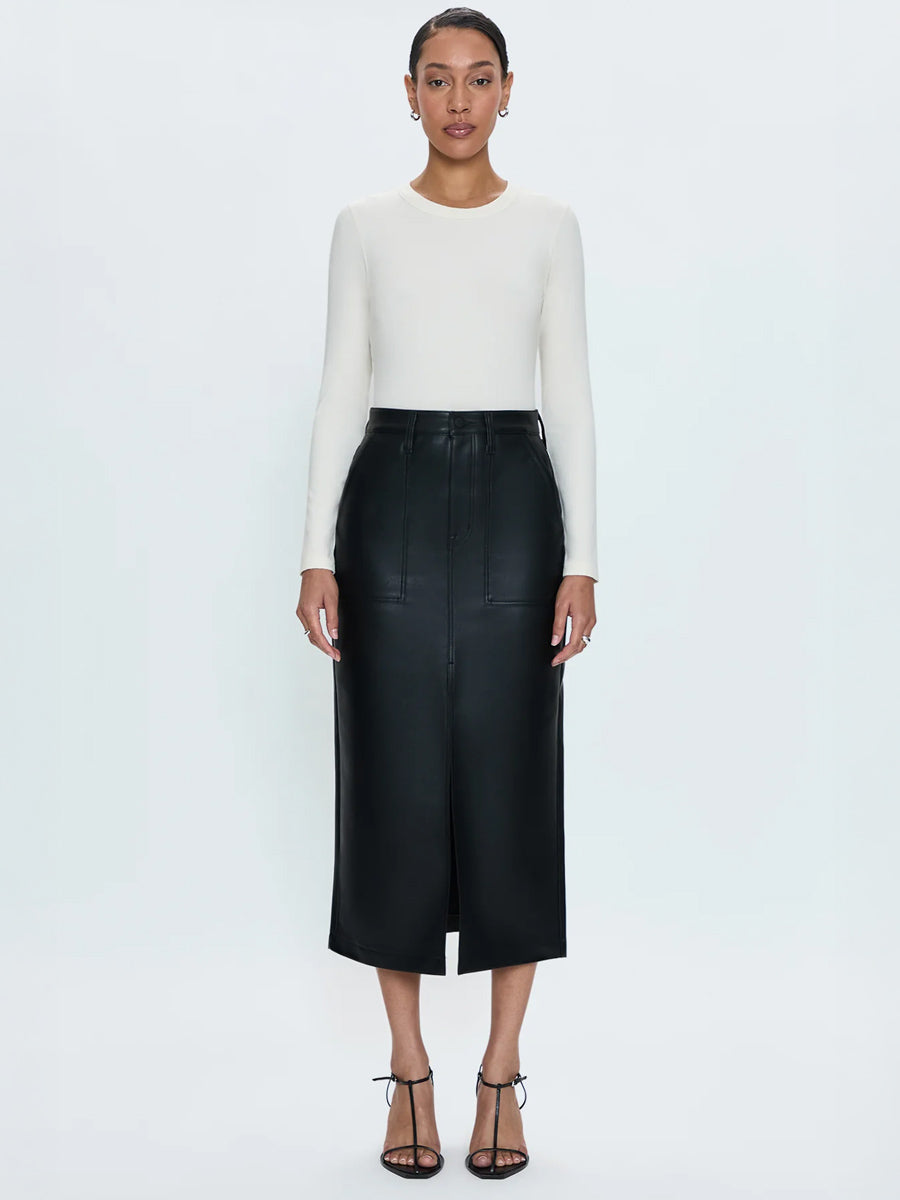 PISTOLA ALICE UTILITY MIDI SKIRT - BLACK SKIRT PISTOLA   