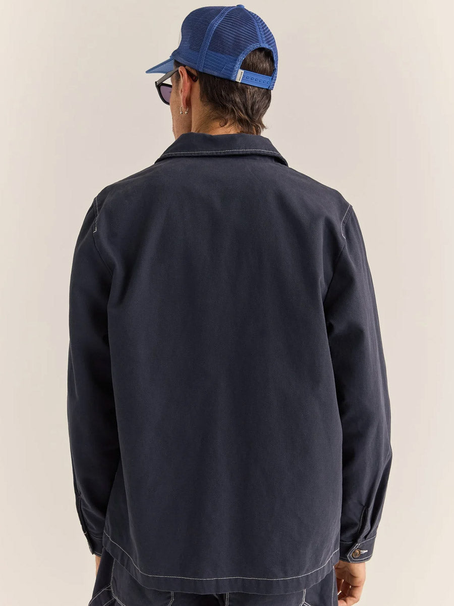 RHYTHM CANVAS OVERSHIRT - INDIGO SHIRT RHYTHM   