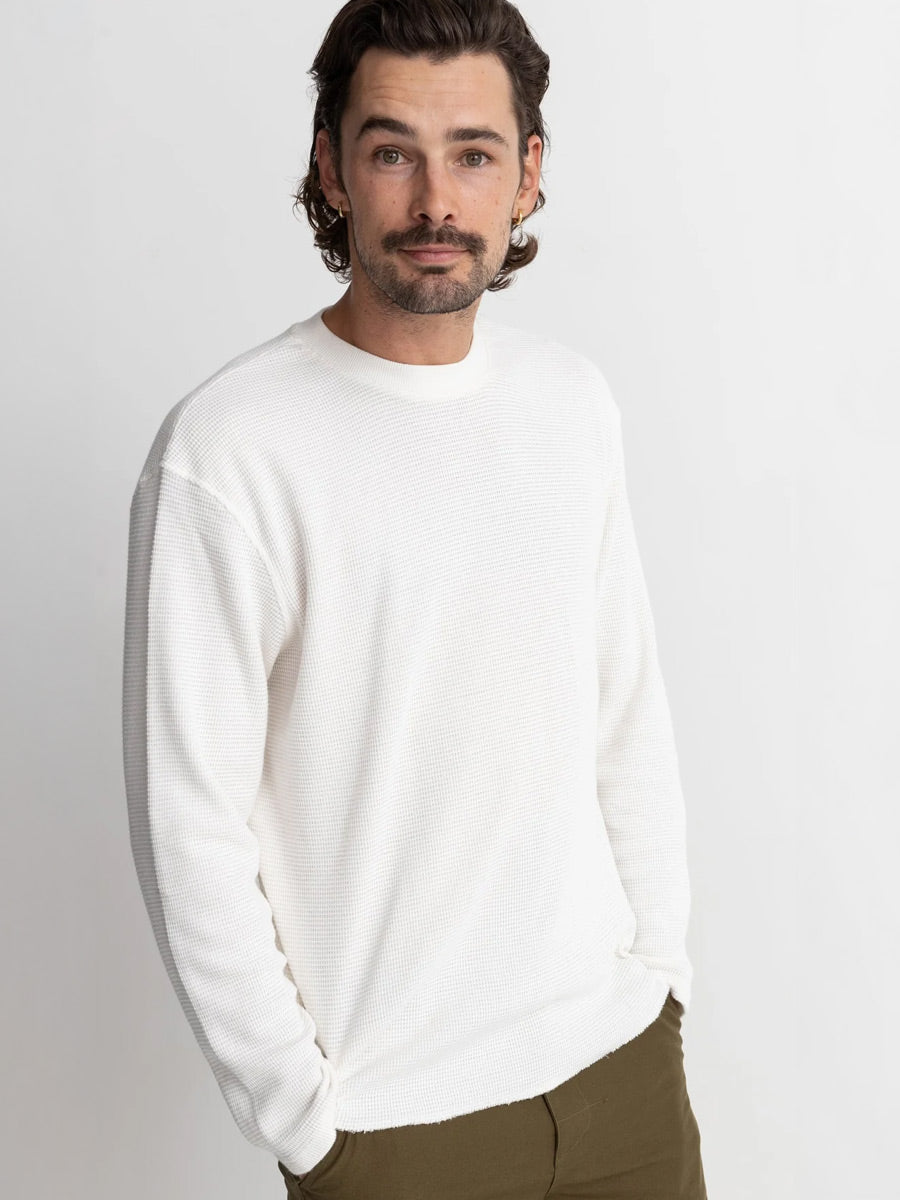 RHYTHM CLASSIC WAFFLE KNIT - VINTAGE WHITE SHIRT RHYTHM   