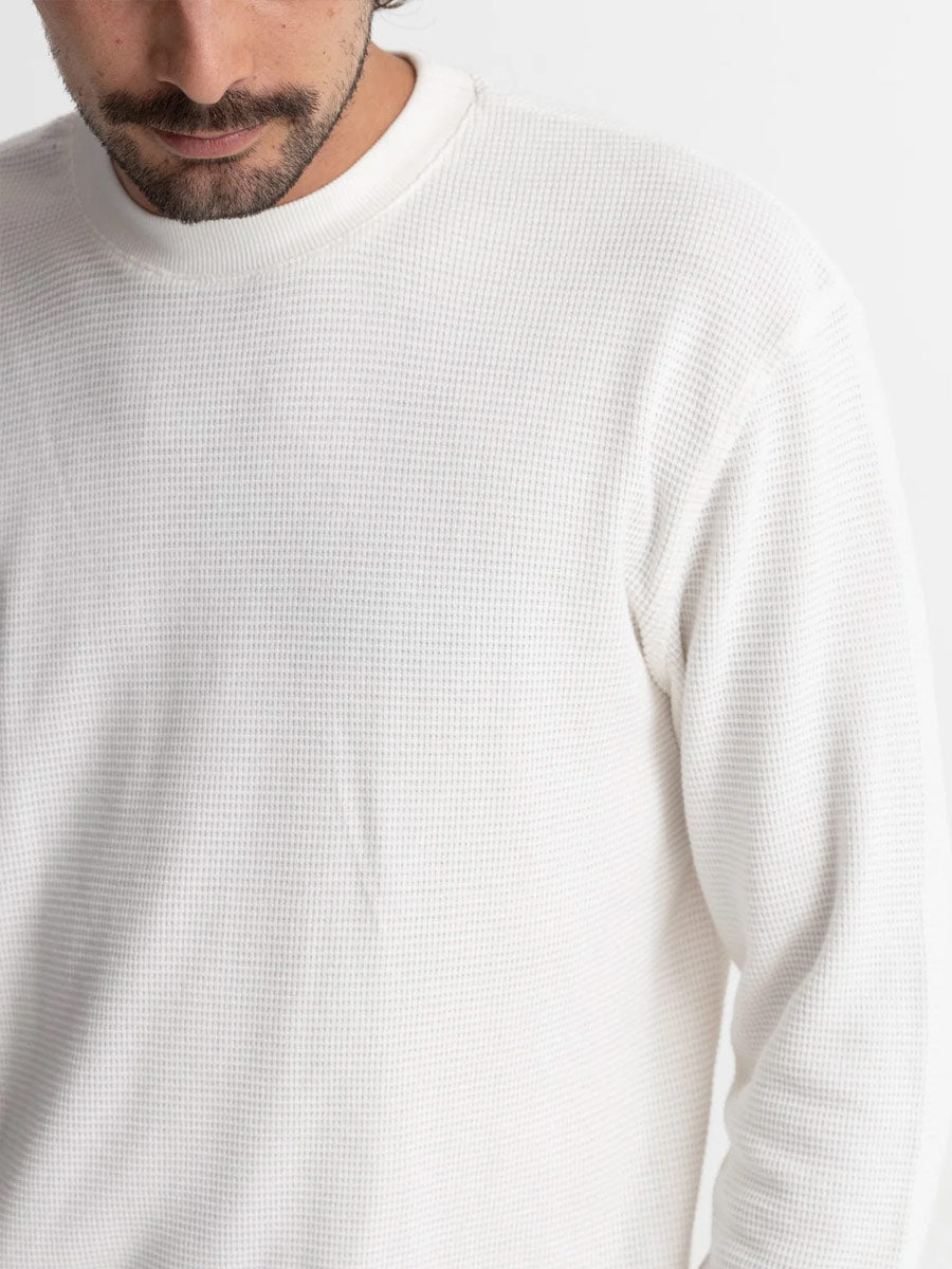 RHYTHM CLASSIC WAFFLE KNIT - VINTAGE WHITE SHIRT RHYTHM   