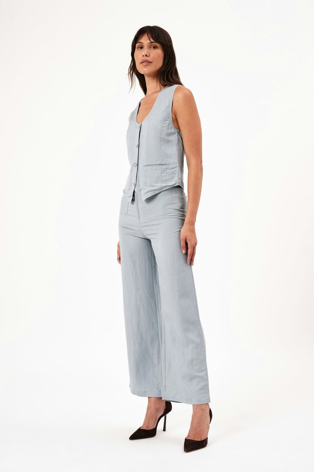 ROLLAS SOHO LINEN VEST - FOG vest ROLLAS   