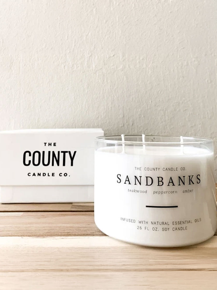 COUNTY CANDLE SANDBANKS 26 OZ CANDLE BOWL CANDLES COUNTY CANDLE CO.