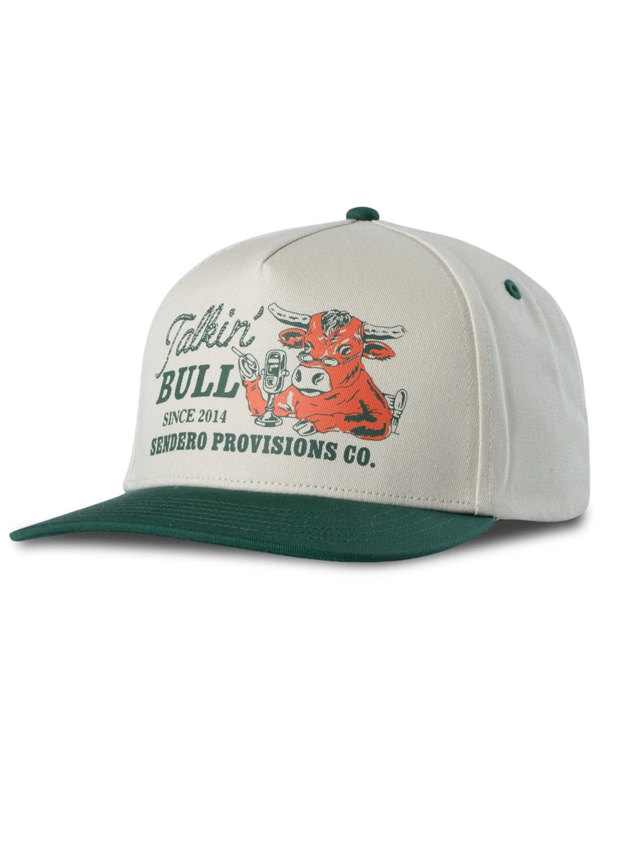 SENDERO TALKIN' BULL HAT - WHITE/GREEN