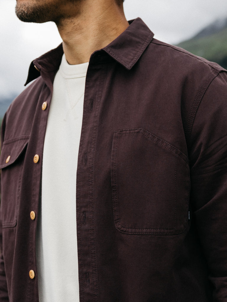 FINISTERRE EDDYSTONE SHIRT - BLACK CHERRY SHIRT FINISTERRE   