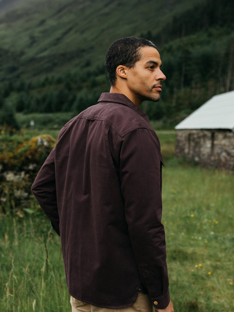 FINISTERRE EDDYSTONE SHIRT - BLACK CHERRY SHIRT FINISTERRE   