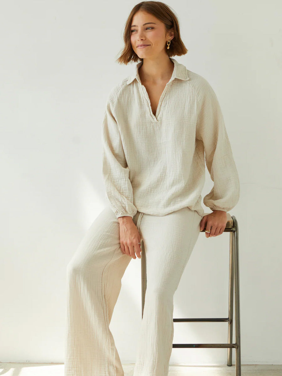 CHARLI SELENA COTTON TOP - SEASHELL SHIRTS CHARLI
