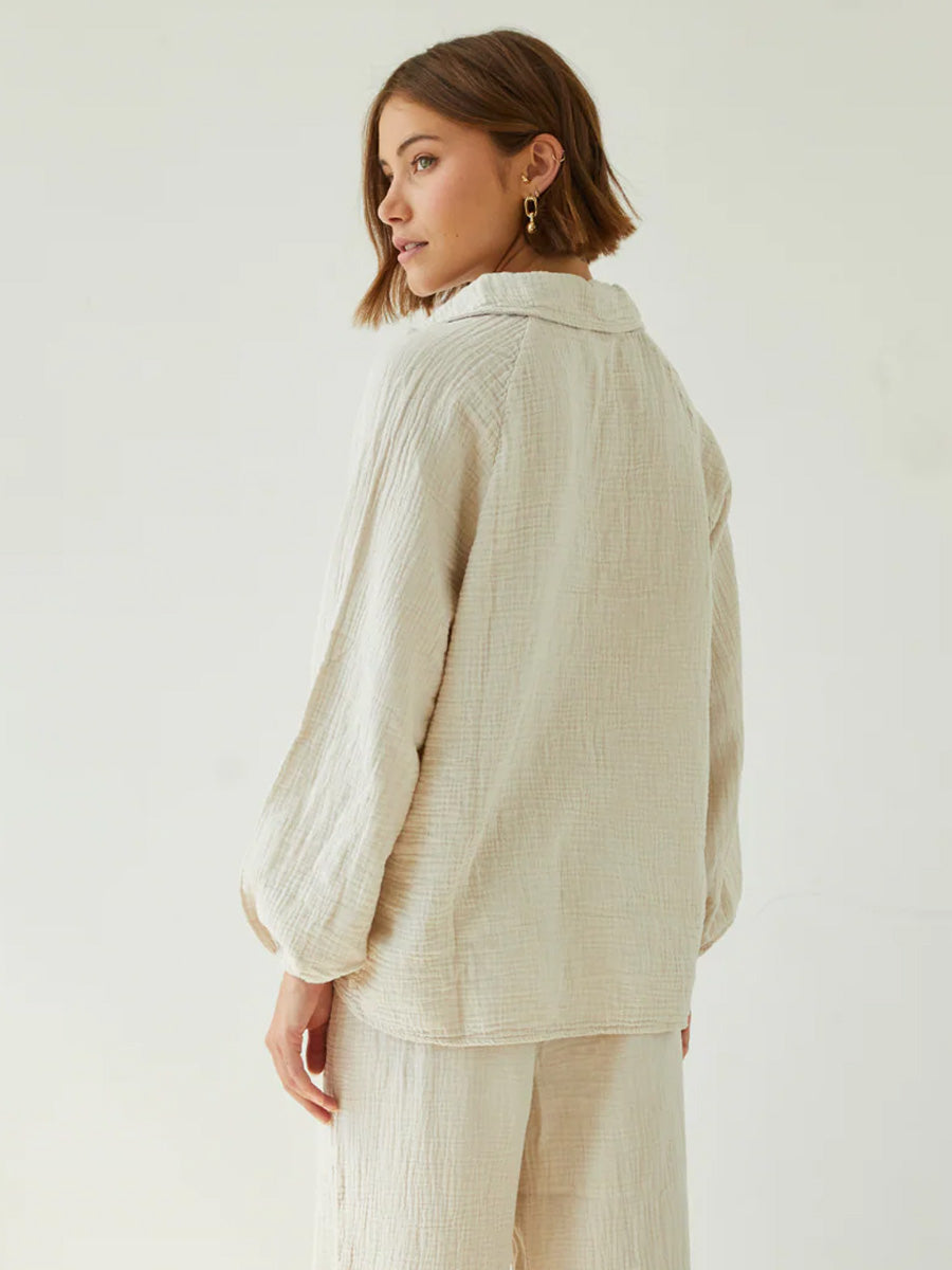 CHARLI SELENA COTTON TOP - SEASHELL SHIRTS CHARLI