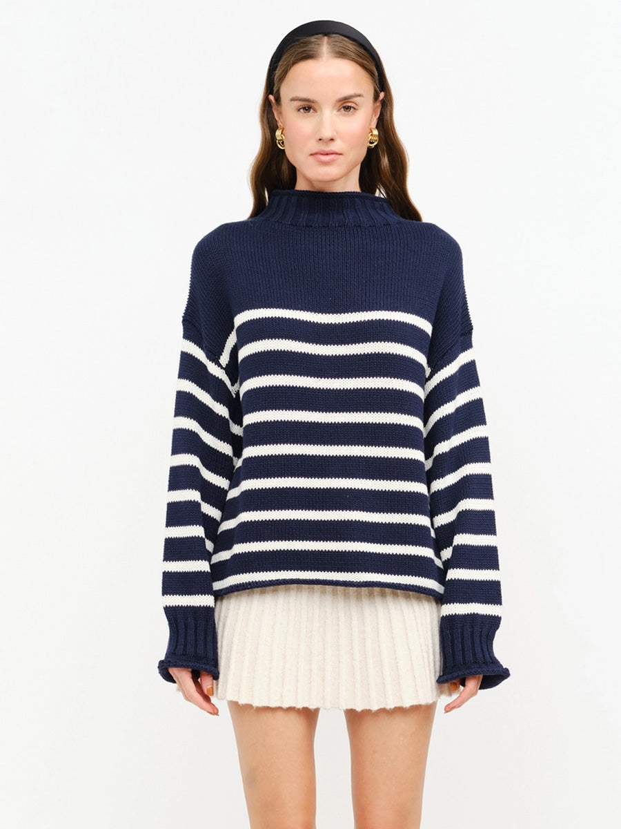 SKYLAR SWEATER - NAVY SWEATERS OAK CLOTHING CO.