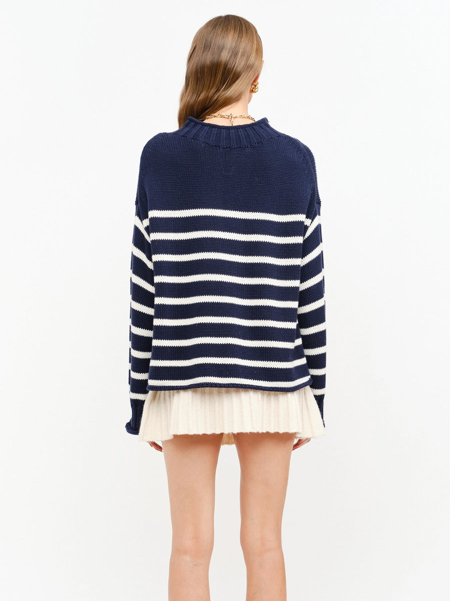SKYLAR SWEATER - NAVY SWEATERS OAK CLOTHING CO.