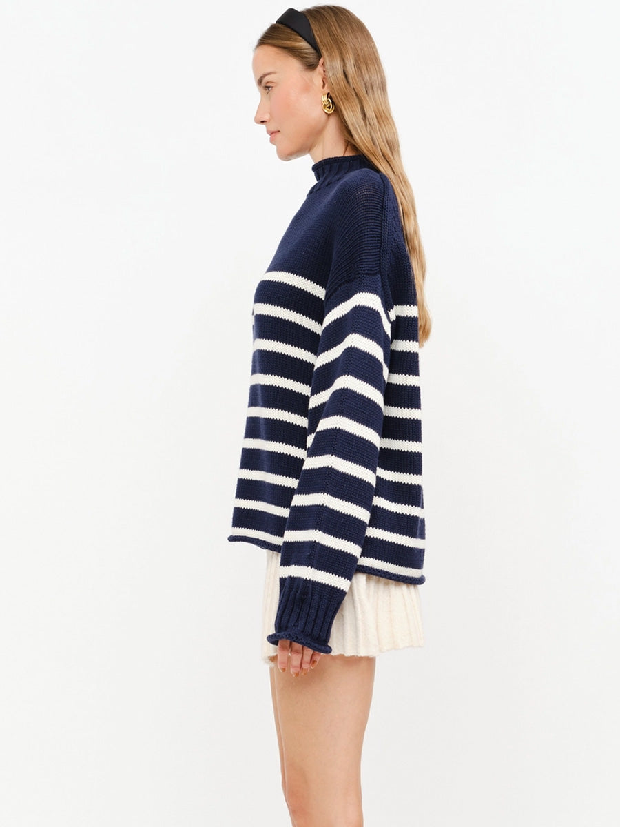 SKYLAR SWEATER - NAVY SWEATERS OAK CLOTHING CO.