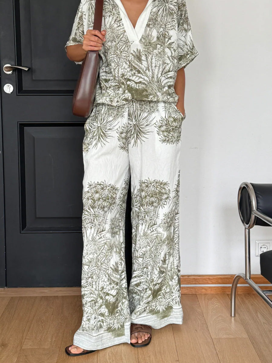 CHARLI STELLA BOTTOM - KHAKI PRINT PANTS CHARLI