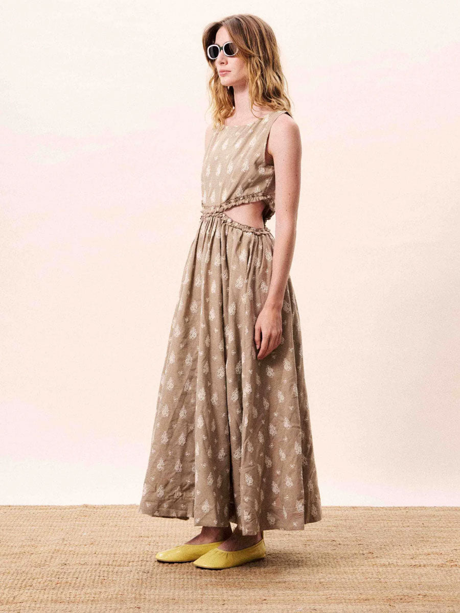 FRNCH STELLARIA DRESS - MARRON GLACE DRESSES FRNCH