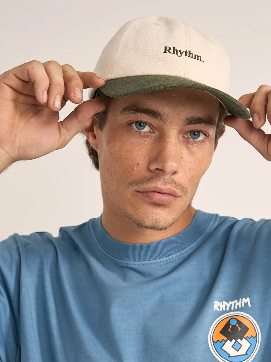 RHYTHM ESSENTIAL BRUSHED TWILL CAP - STONE HAT -