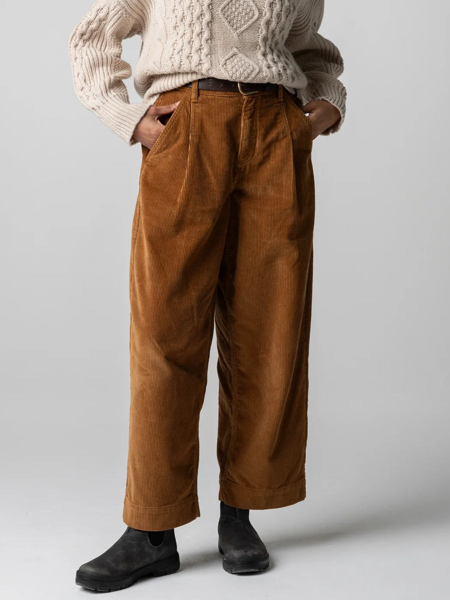 FINISTERRE STUDIO CORD TROUSER - VINTAGE BROWN PANTS FINISTERRE