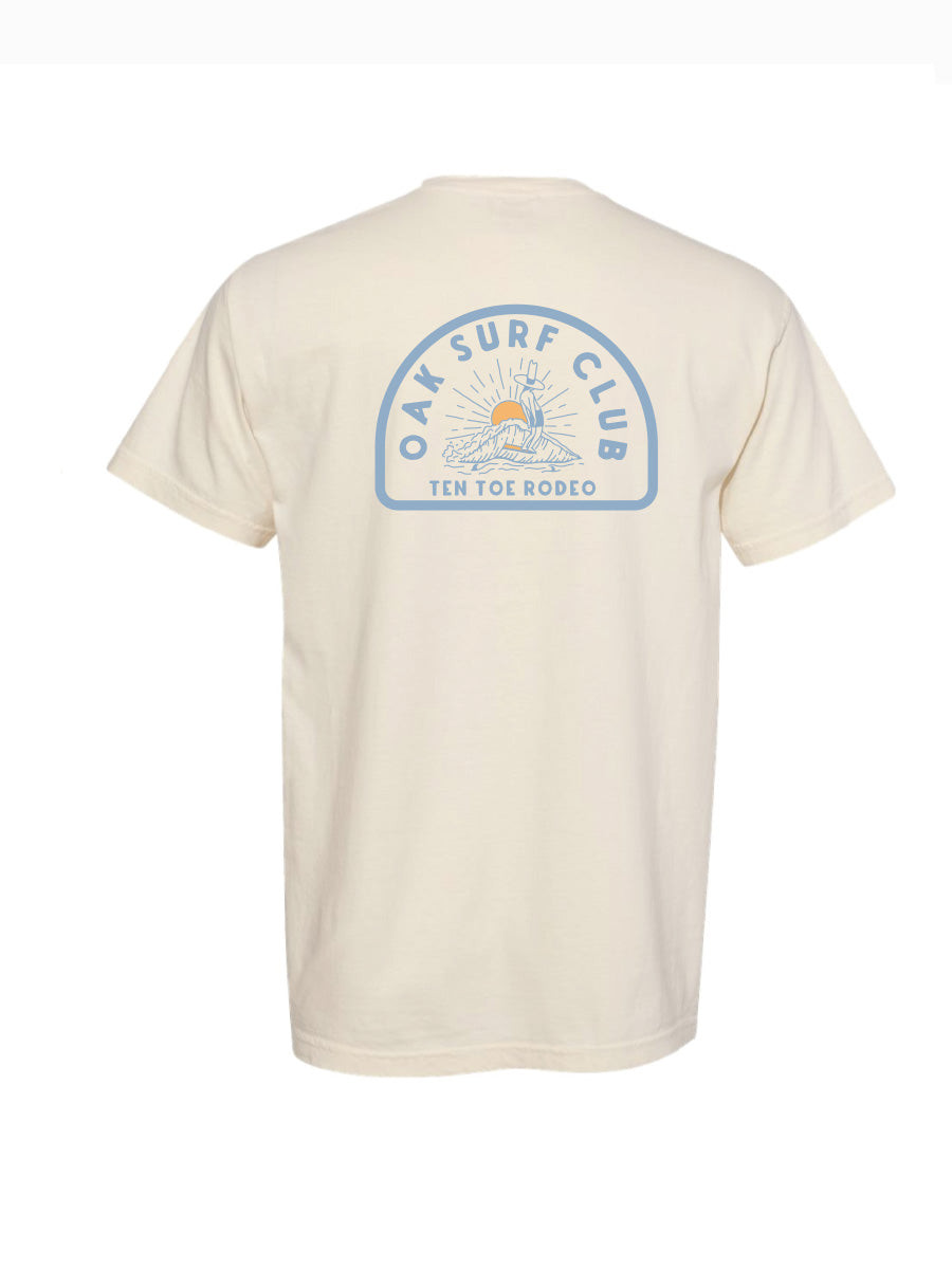 OAK SURF CLUB TEN TOE RODEO TEE - CREAM T-SHIRTS OAK SURF CLUB