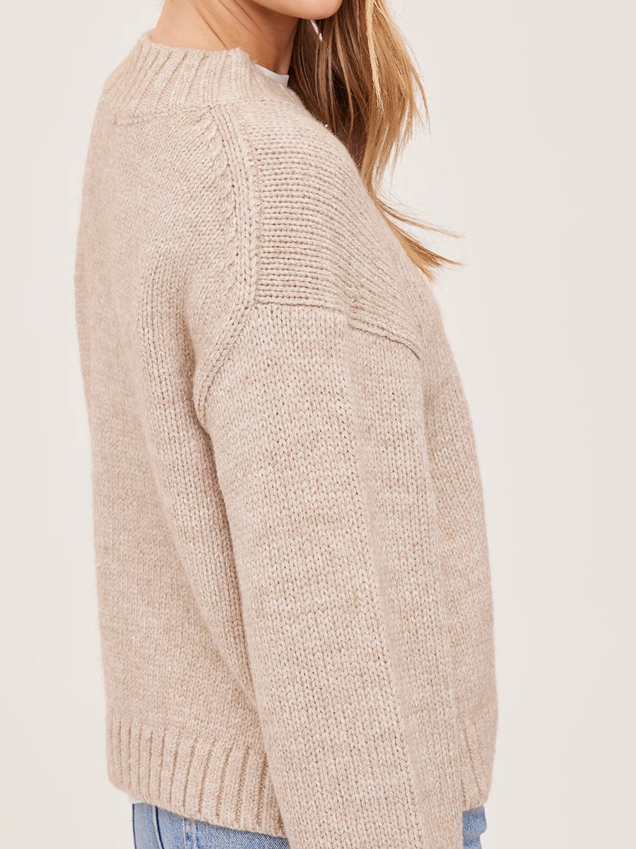 GENTLE FAWN TOVA SWEATER - HEATHER PEBBLE SWEATERS GENTLE FAWN