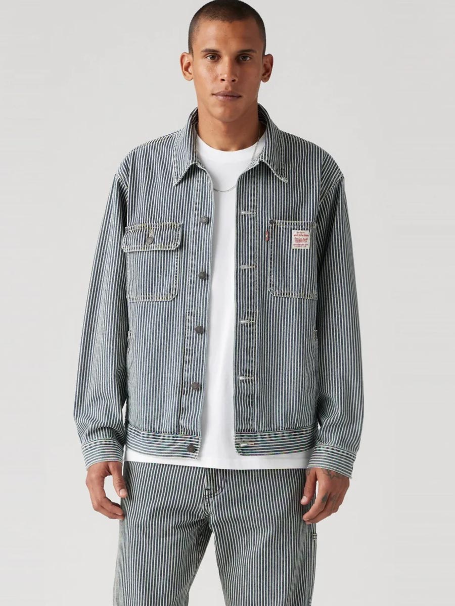 LEVI'S SUNRISE TRUCKER JACKET - AGED RR STRIPE SHIRT LEVI'S