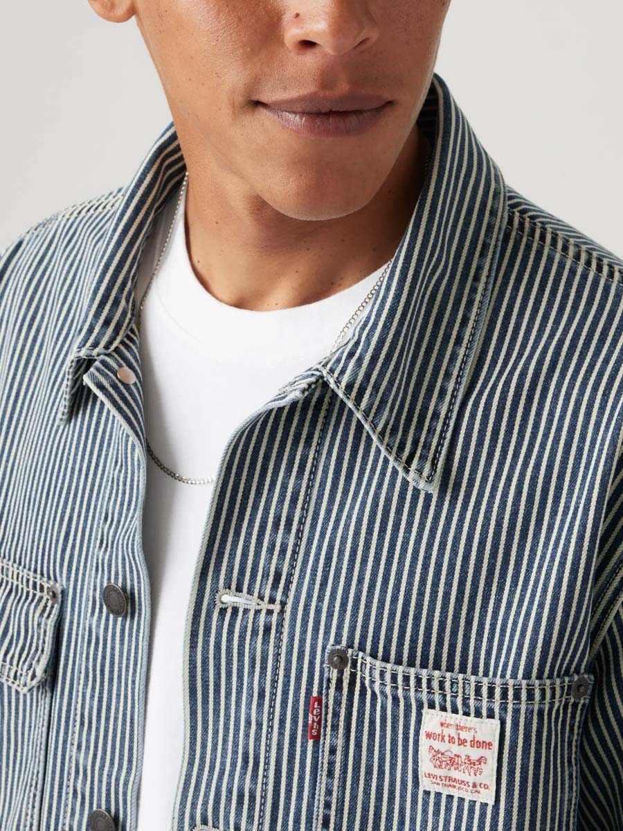 LEVI'S SUNRISE TRUCKER JACKET - AGED RR STRIPE SHIRT LEVI'S