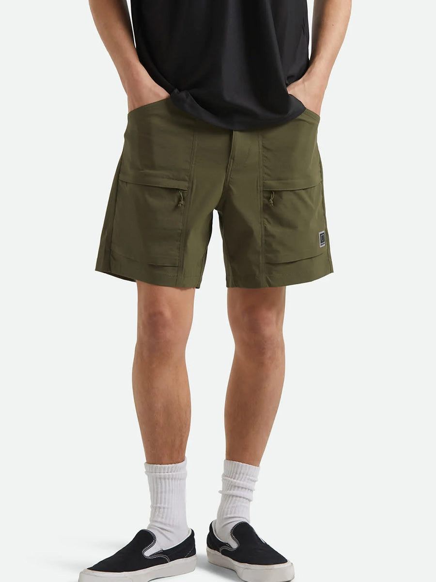 BRIXTON JOURNEY UTILITY SHORT - DARK OLIVE SHORTS BRIXTON