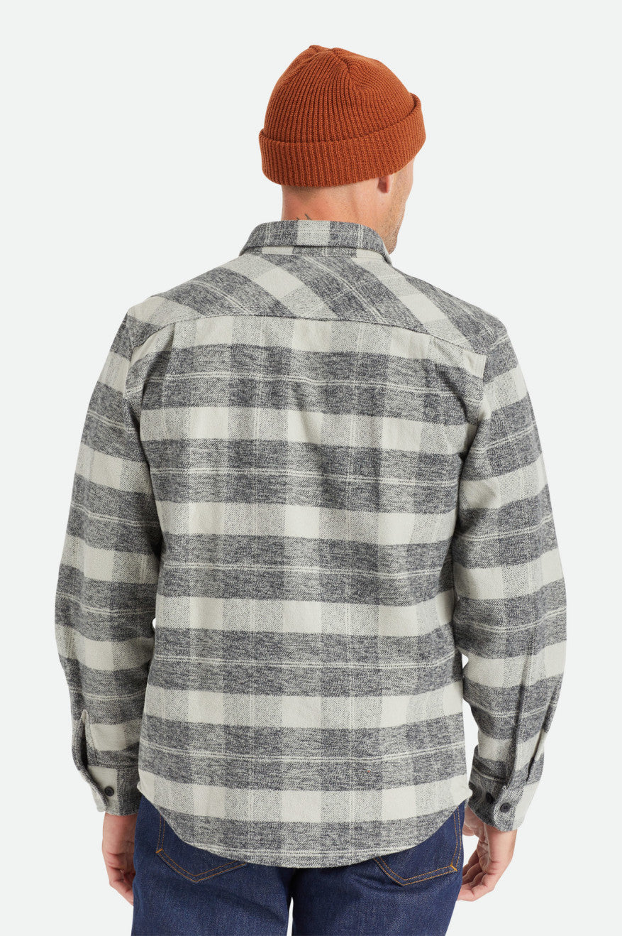 BRIXTON BOWERY HEAVY WEIGHT L/S FLANNEL - BLACK/CHARCOAL SHIRT BRIXTON   