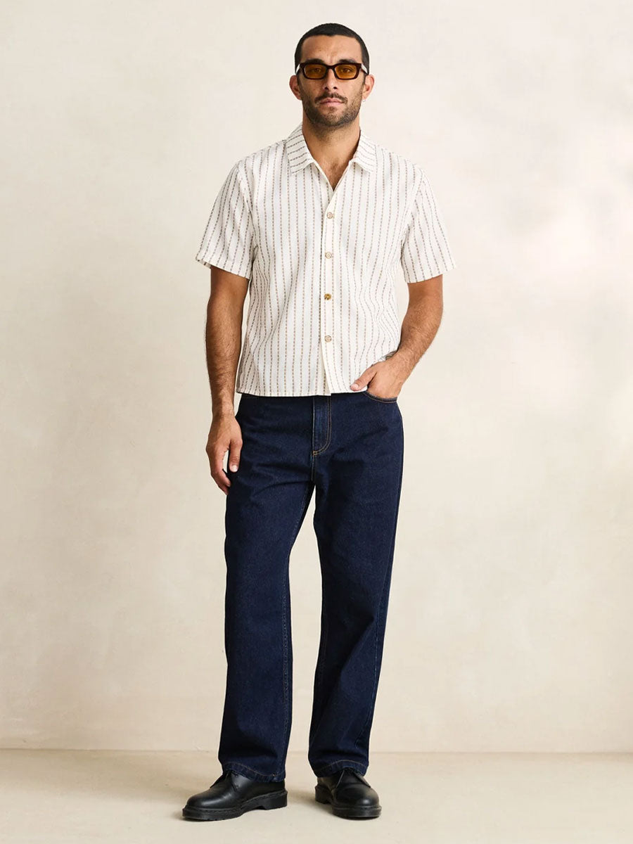 VACATION STRIPE CROP SHORT-SLEEVE SHIRT - MULTI SHIRTS RHYTHM