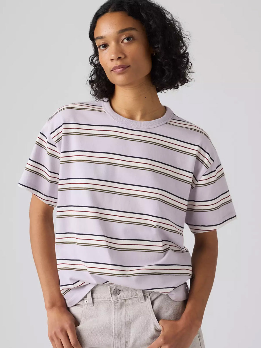 LEVI'S VINTAGE SHORT-SLEEVE TEE VIDA STRIPE - LAVENDER BLUE