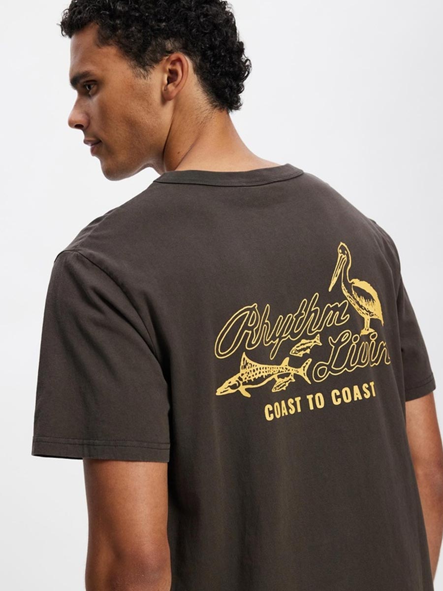 RHYTHM C2C VINTAGE SS T-SHIRT - VINTAGE BLACK T-SHIRTS RHYTHM