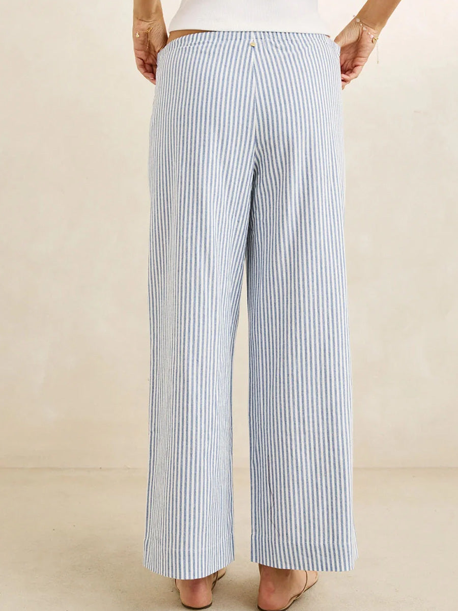 RHYTHM VISTA STRIPE WIDE LEG PANT - BLUE