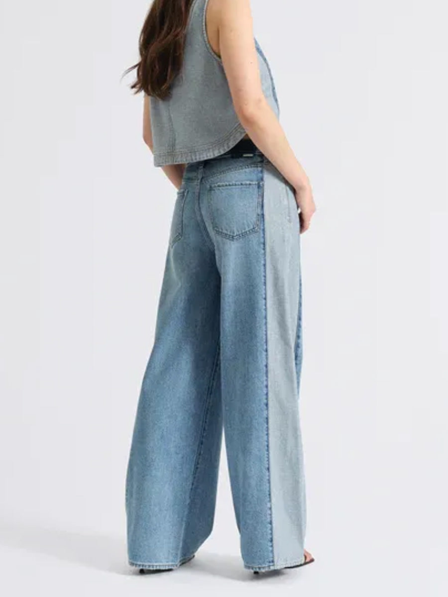 DAZE THE WANDERER MID RISE PALAZZO - COASTING JEANS DAZE DENIM