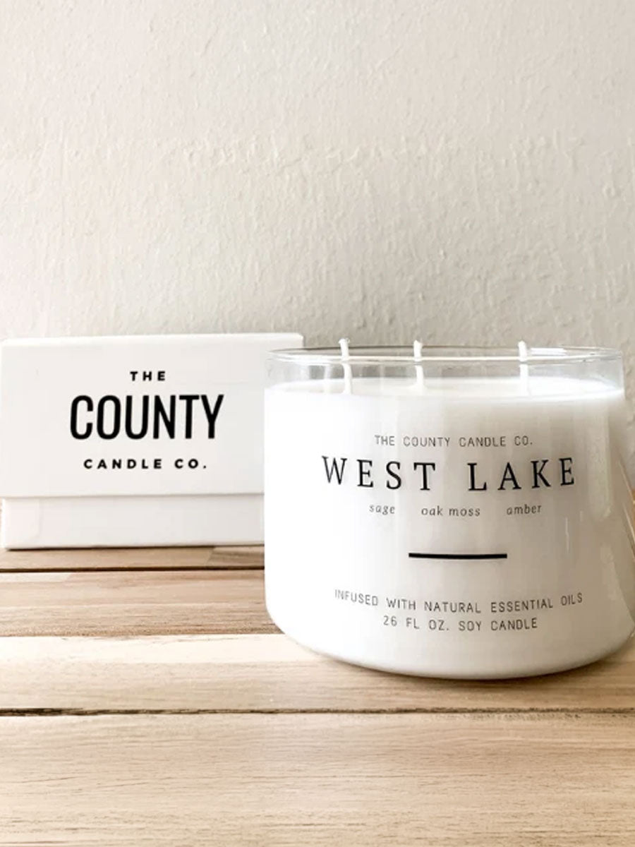 COUNTY CANDLE WEST LAKE 26 OZ CANDLE BOWL CANDLES COUNTY CANDLE CO.