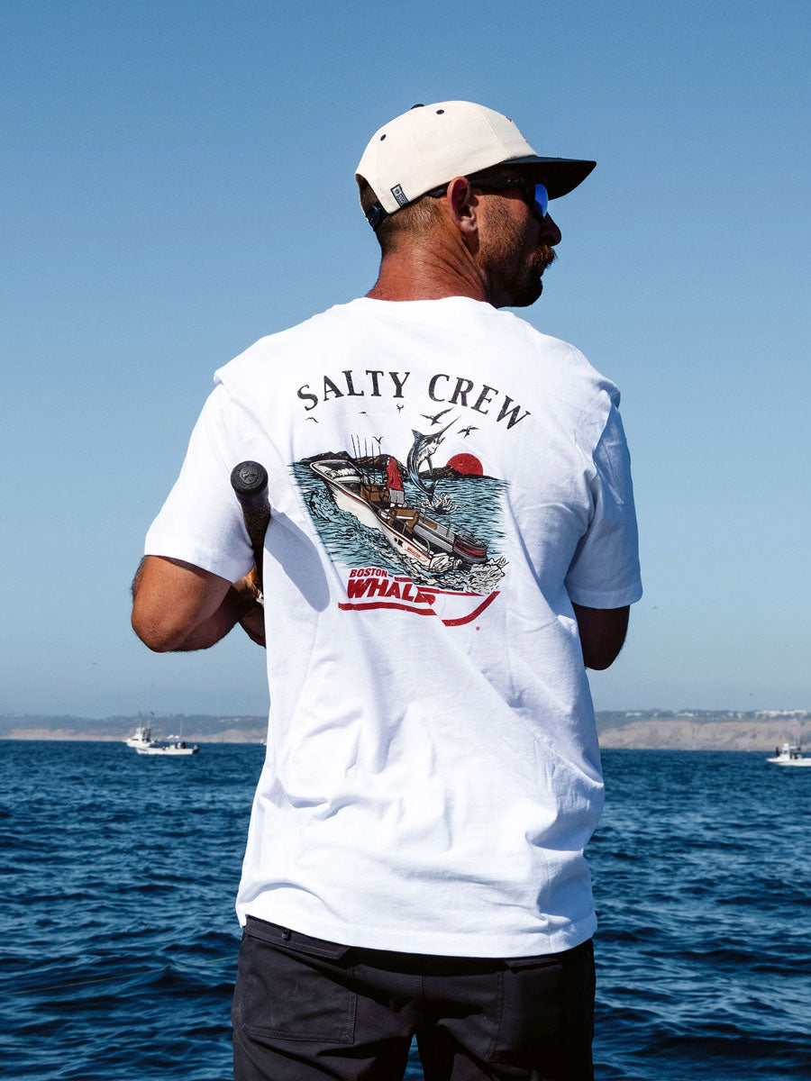 SALTY CREW WHALER CHASE SHORT-SLEEVE TEE - WHITE T-SHIRTS SALTY CREW