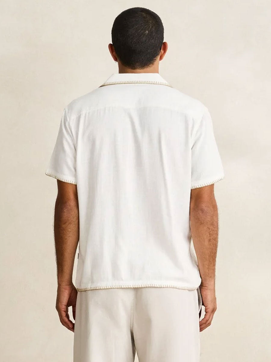 RHYTHM RELAXED WHIP STICH SHORT-SLEEVE SHIRT - NATURAL SHIRTS RHYTHM