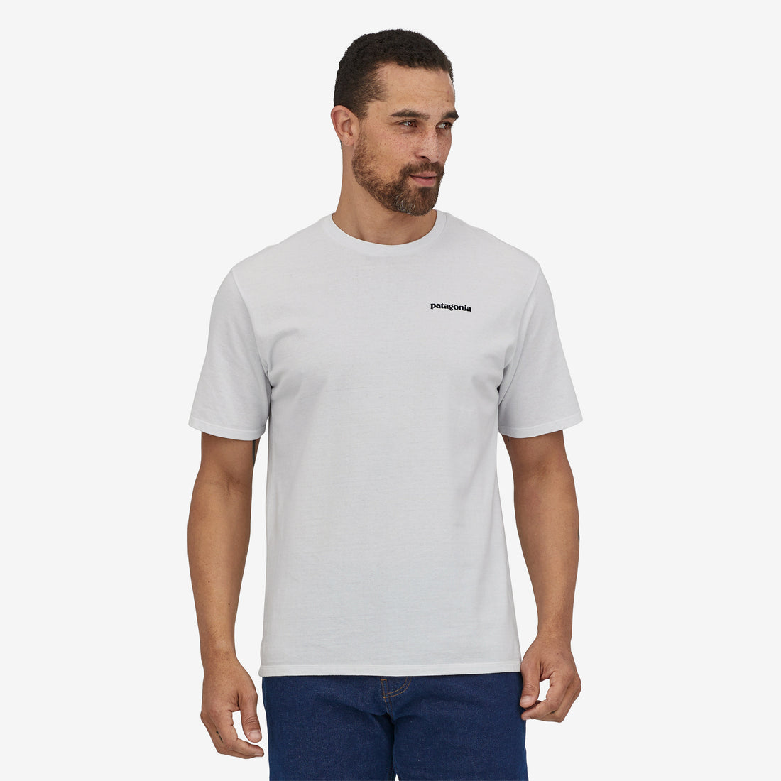 PATAGONIA MENS P-6 LOGO RESPONSIBILI-TEE - WHITE Shirts & Tops PATAGONIA   