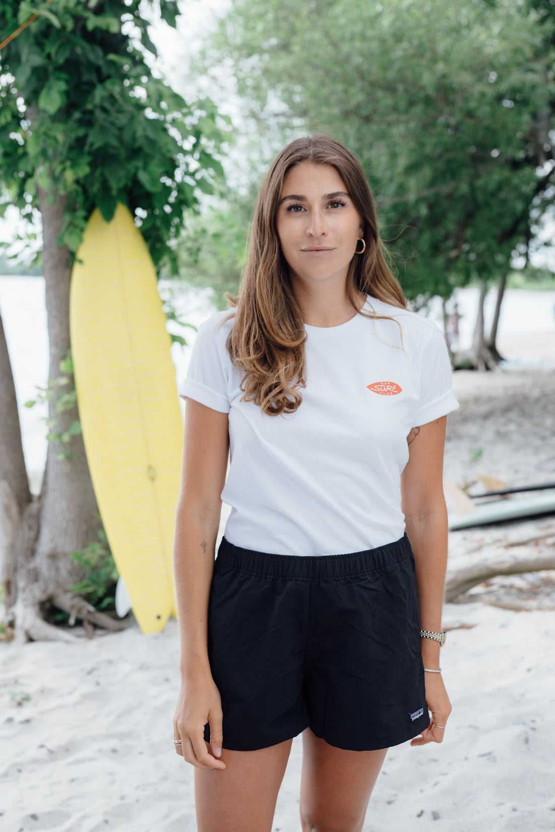 OAK SURF CLUB UNISEX OG TEE - WHITE/RED TSHIRT OAK SURF CLUB   