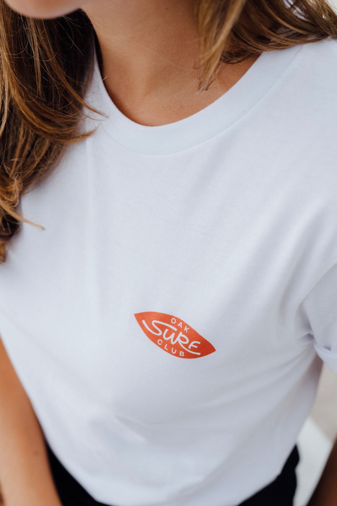 OAK SURF CLUB UNISEX OG TEE - WHITE/RED TSHIRT OAK SURF CLUB   