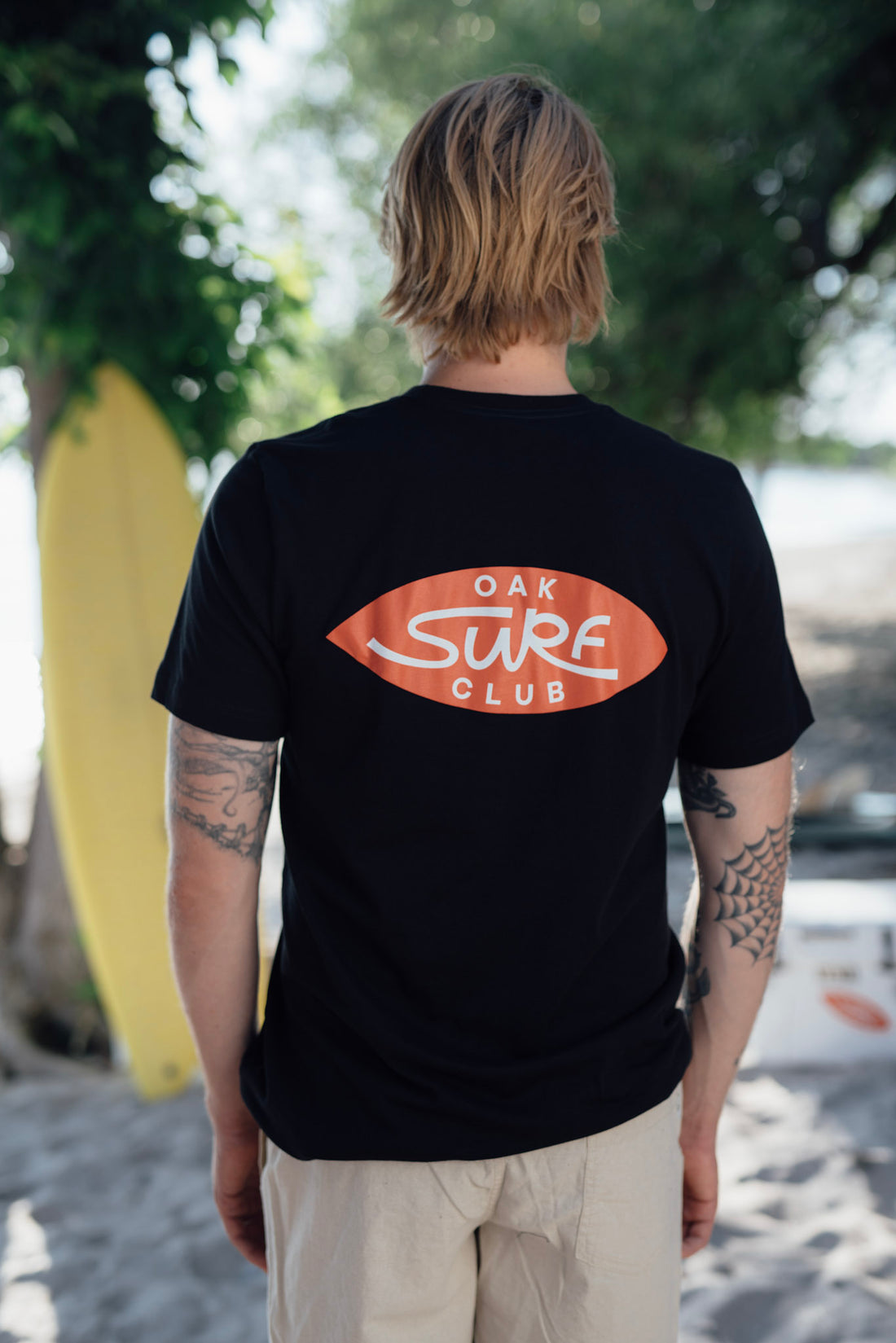 OAK SURF CLUB UNISEX OG TEE - BLACK/RED TSHIRT OAK SURF CLUB   