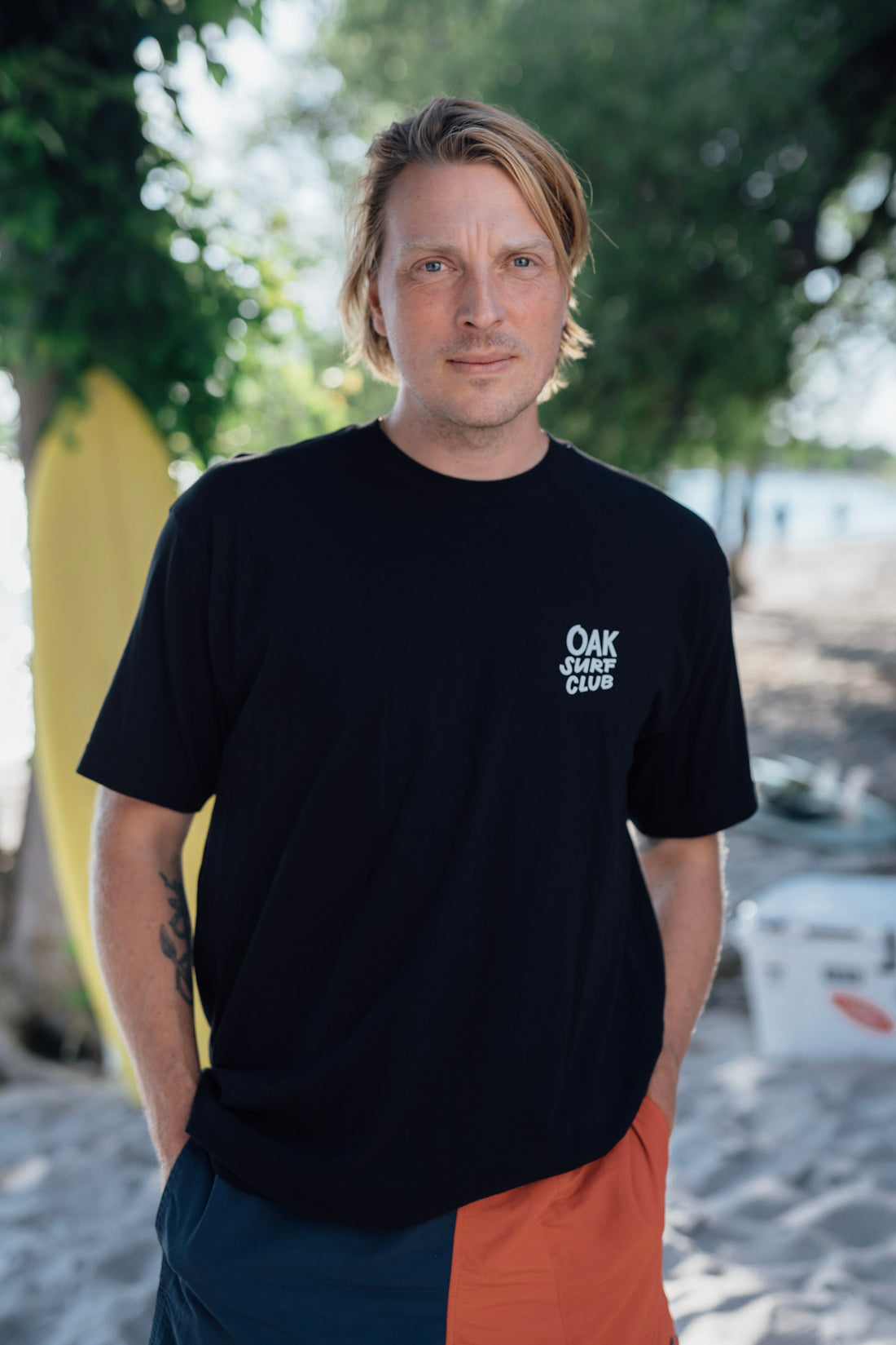 OAK SURF CLUB UNISEX GROVER TEE - BLACK TSHIRT OAK SURF CLUB   