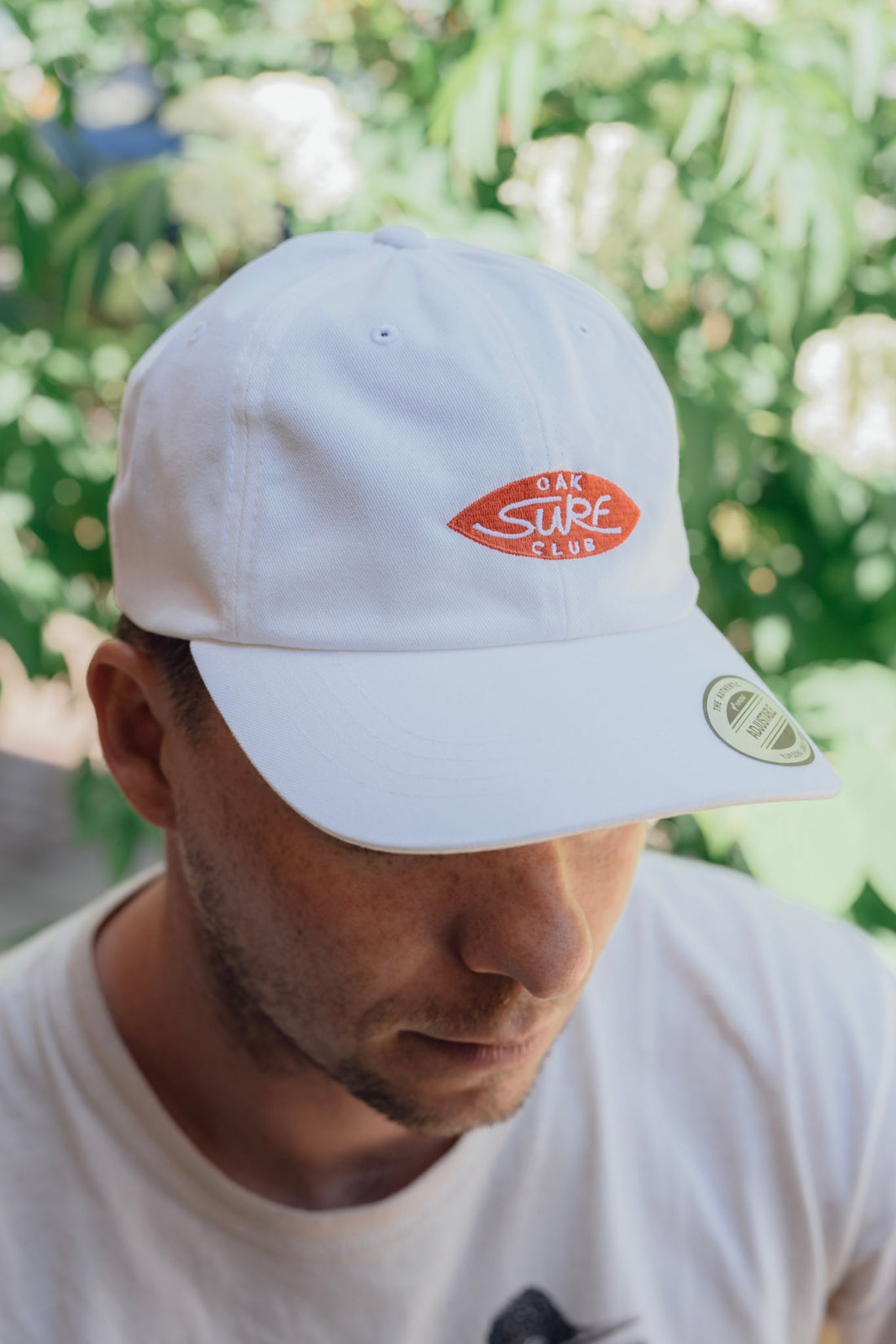 OAK SURF CLUB UNISEX COTTON TWILL HAT - WHITE HAT OAK SURF CLUB   