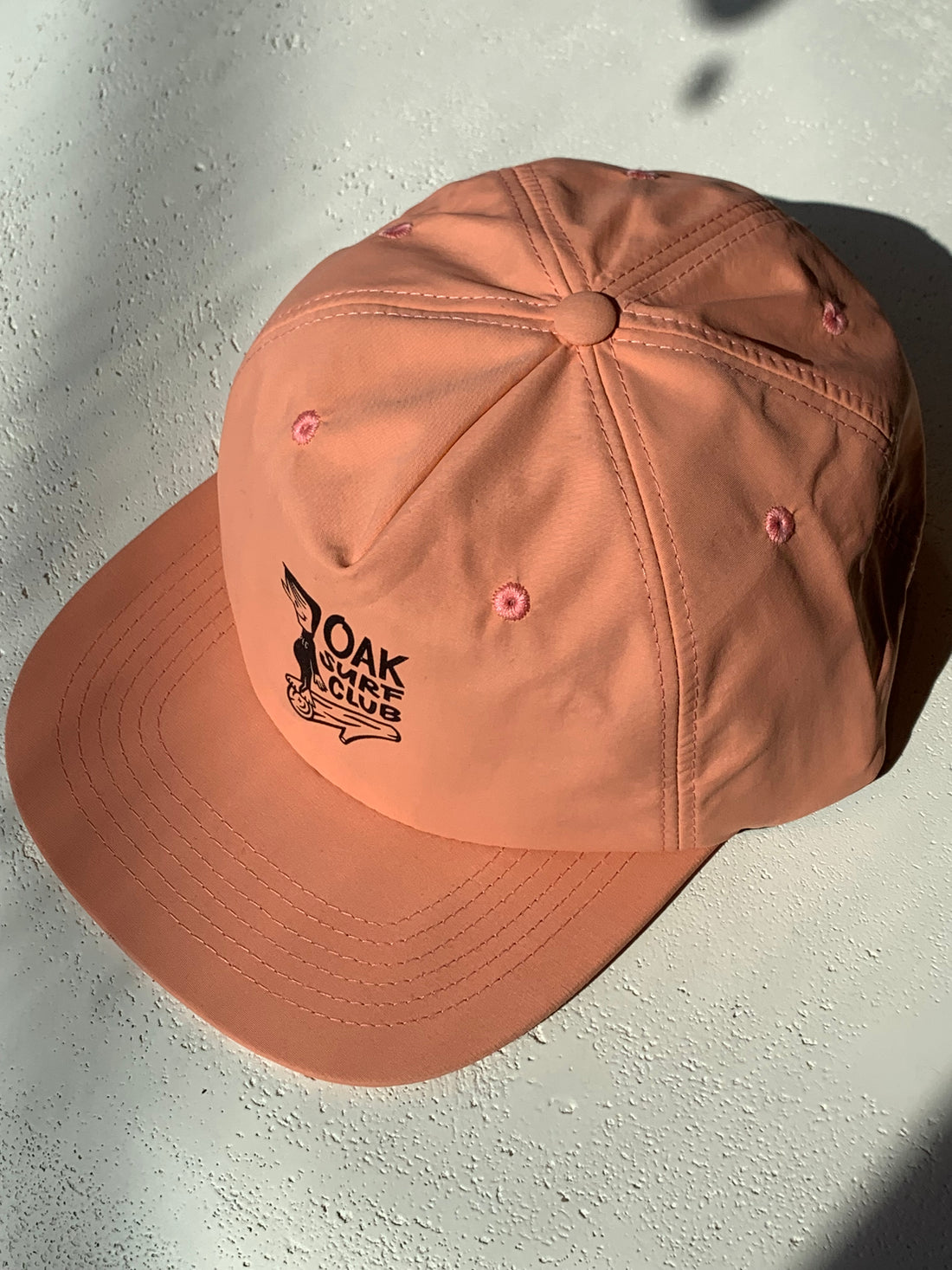 OAK SURF CLUB NYLON GROVER HAT - SALMON HAT OAK SURF CLUB   