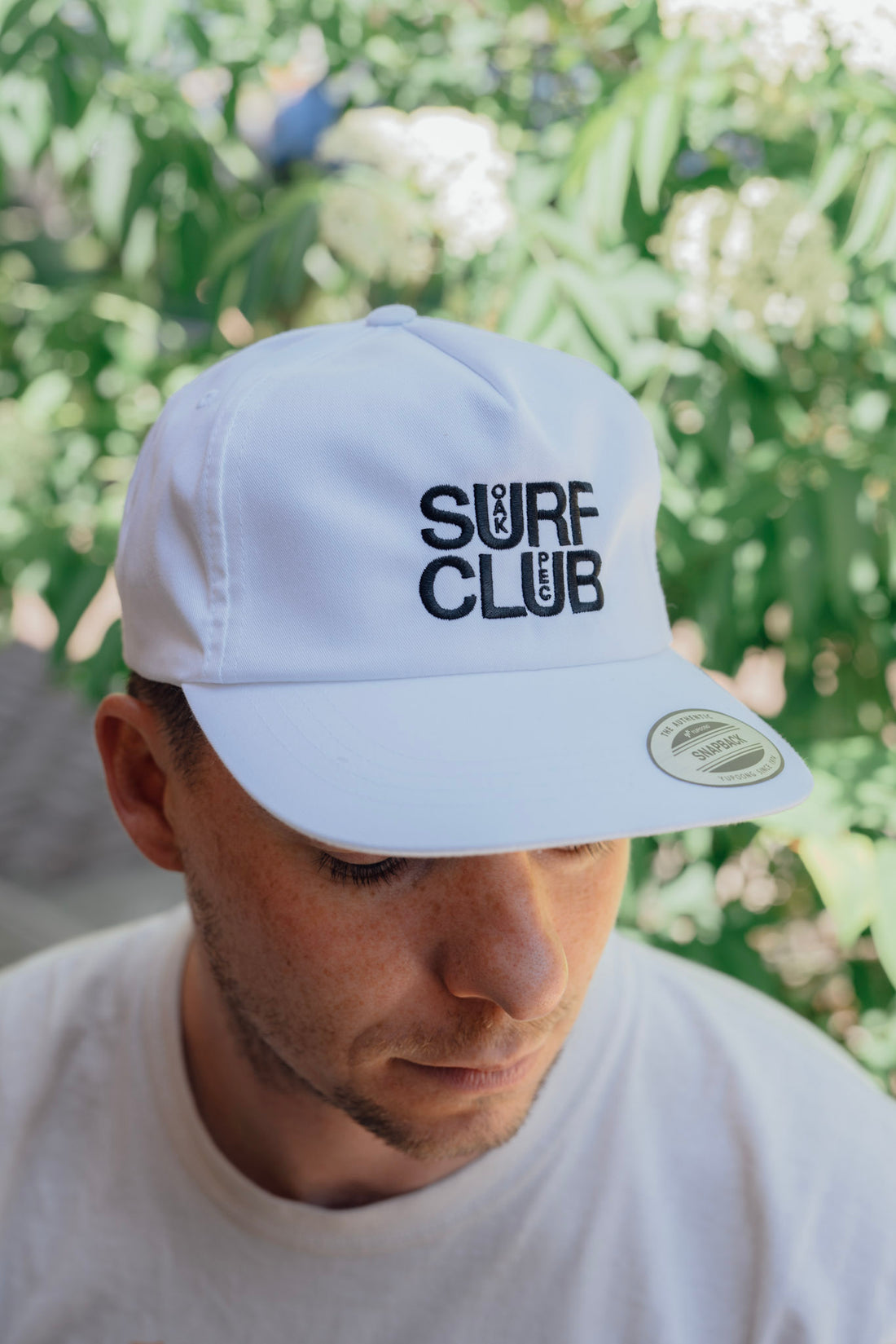 OAK SURF CLUB UNISEX PEC UNSTRUCTURED 5-PANEL - WHITE Hats OAK SURF CLUB   