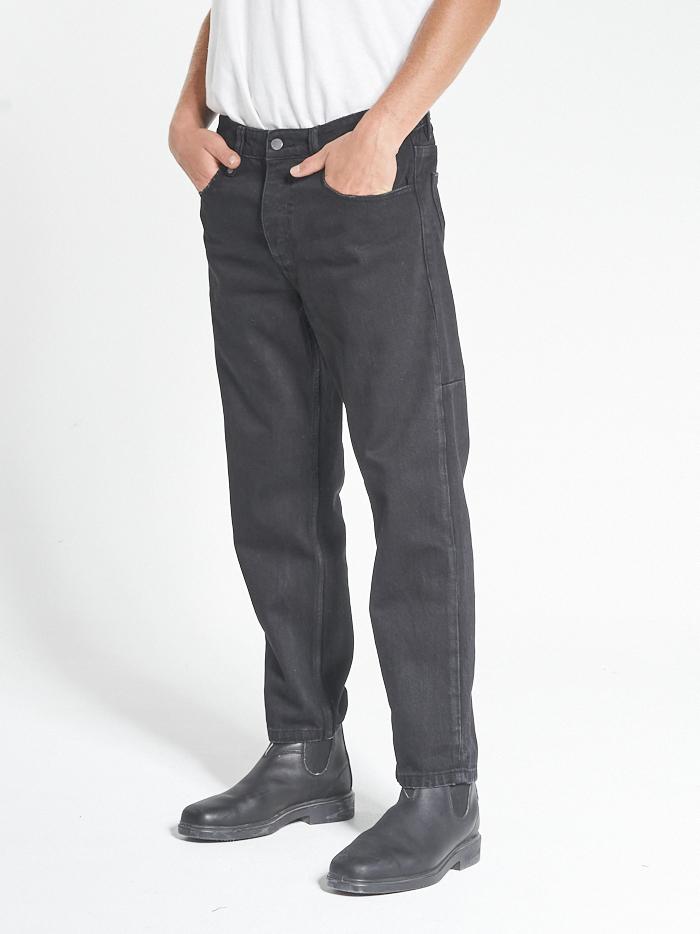 THRILLS CHOPPED DENIM JEAN - BLACK RINSE PANT THRILLS   