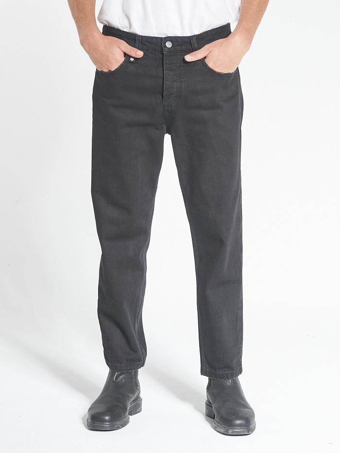 THRILLS CHOPPED DENIM JEAN - BLACK RINSE PANT THRILLS   